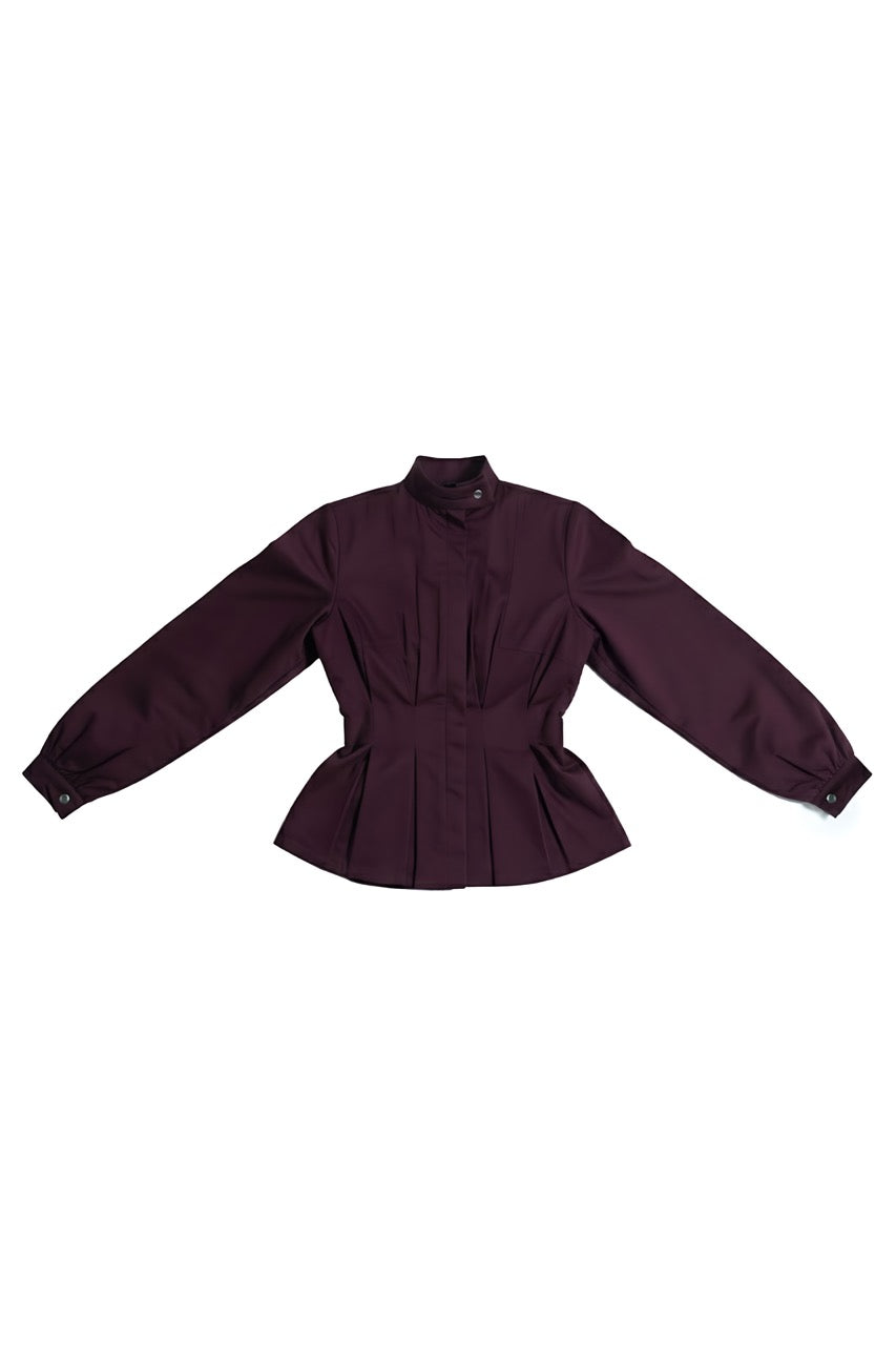 Crimson Block and Flare Jacket