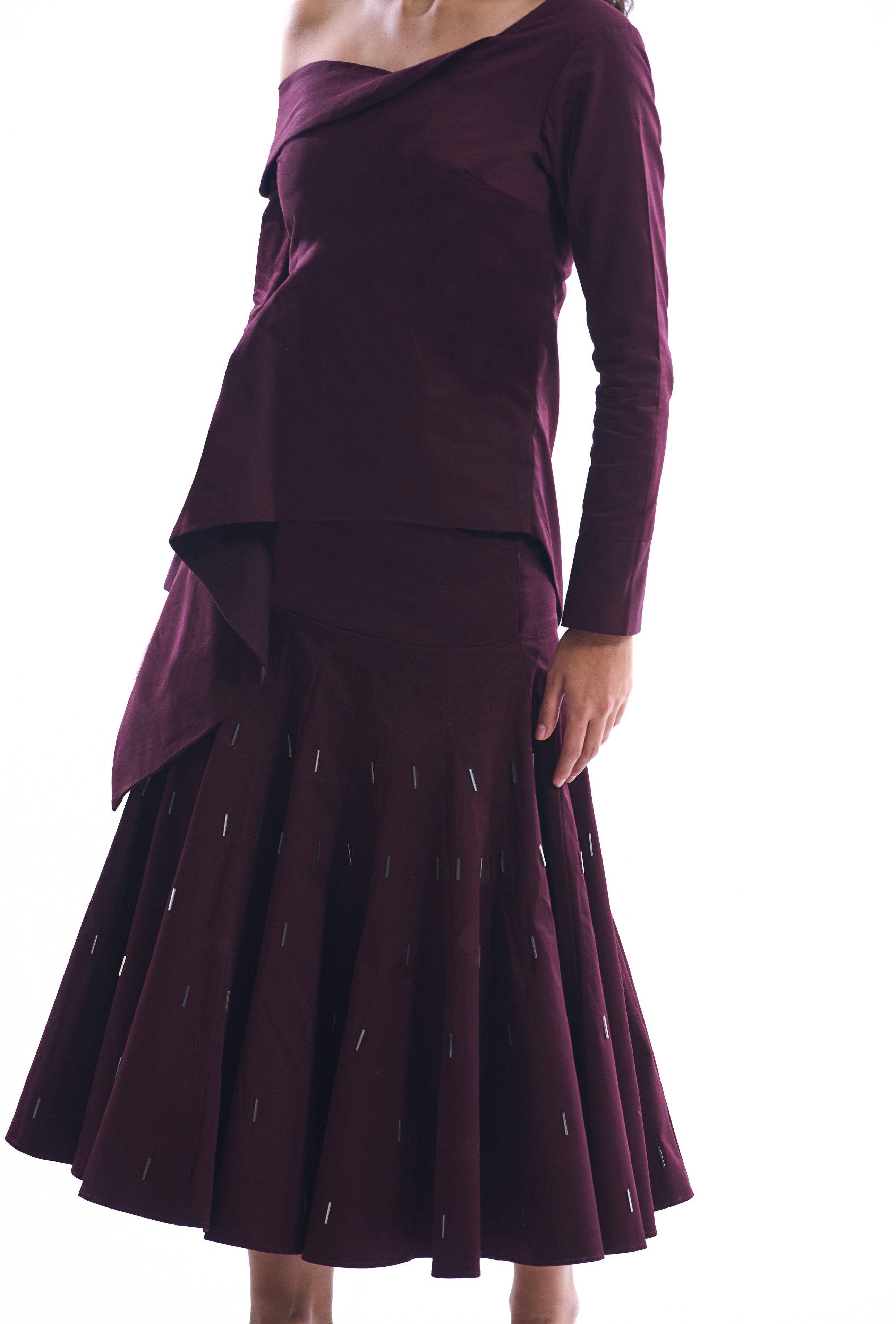 The Crimson Midi Skirt