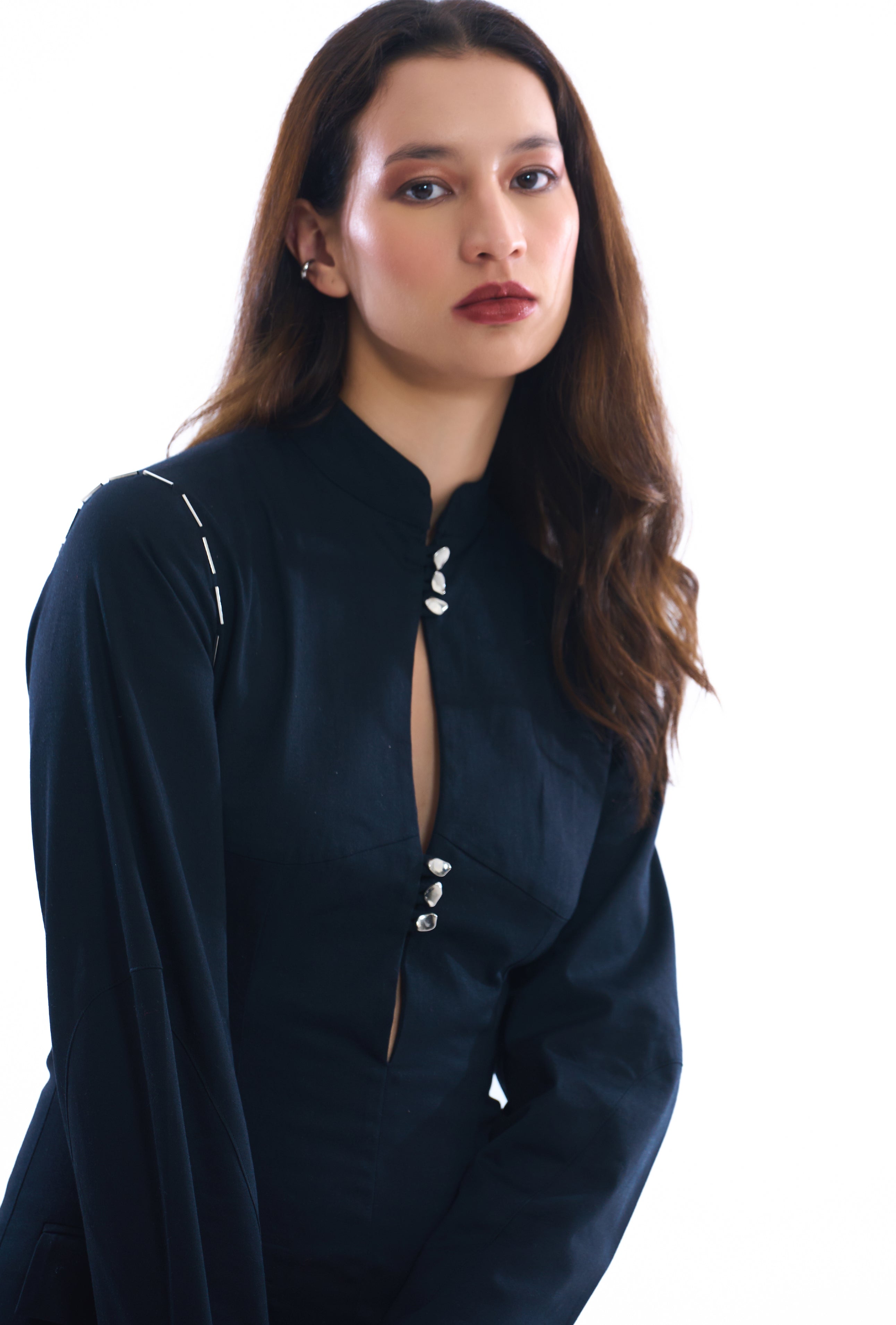 Midnight Mandarin Mini Dress