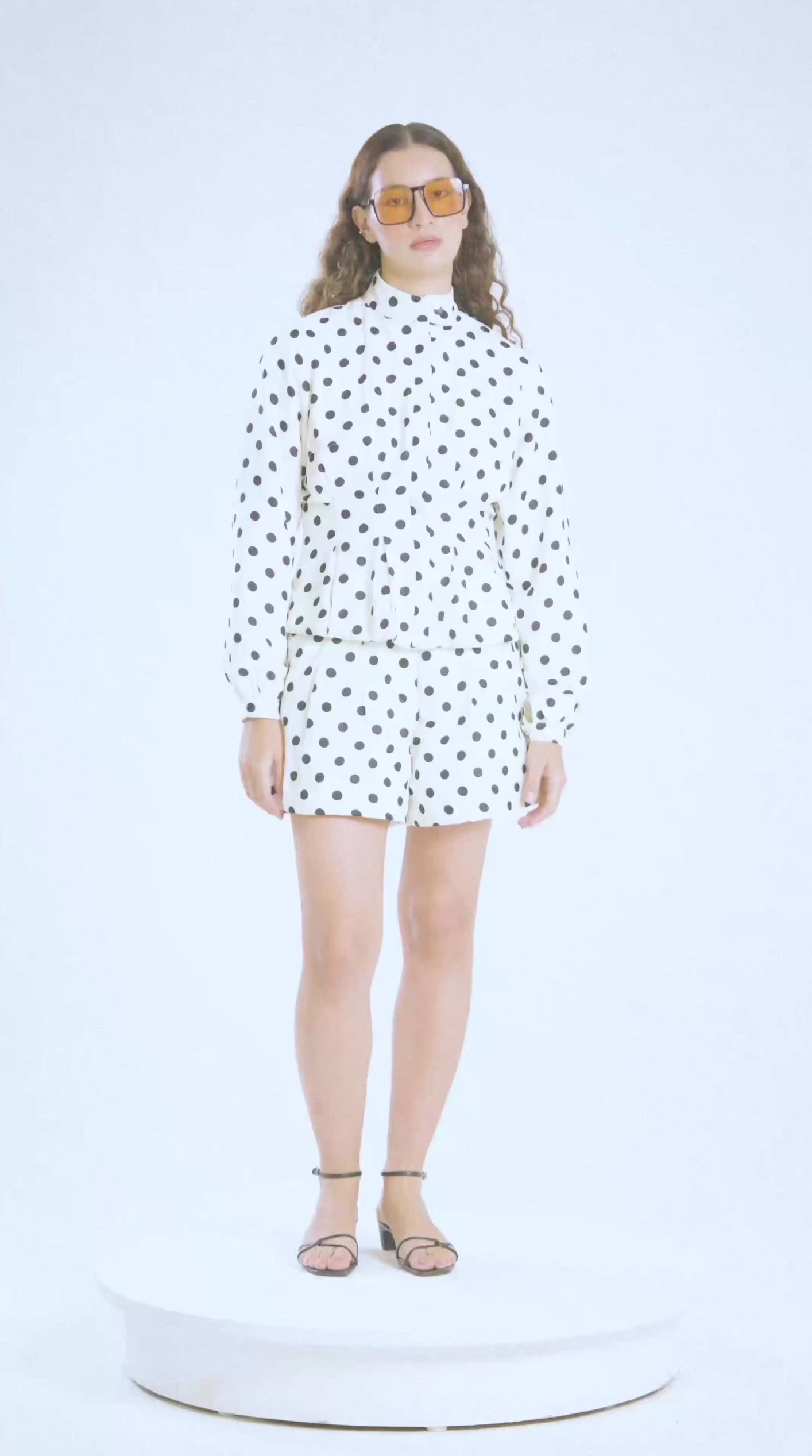 Polka Dot Tailored Shorts