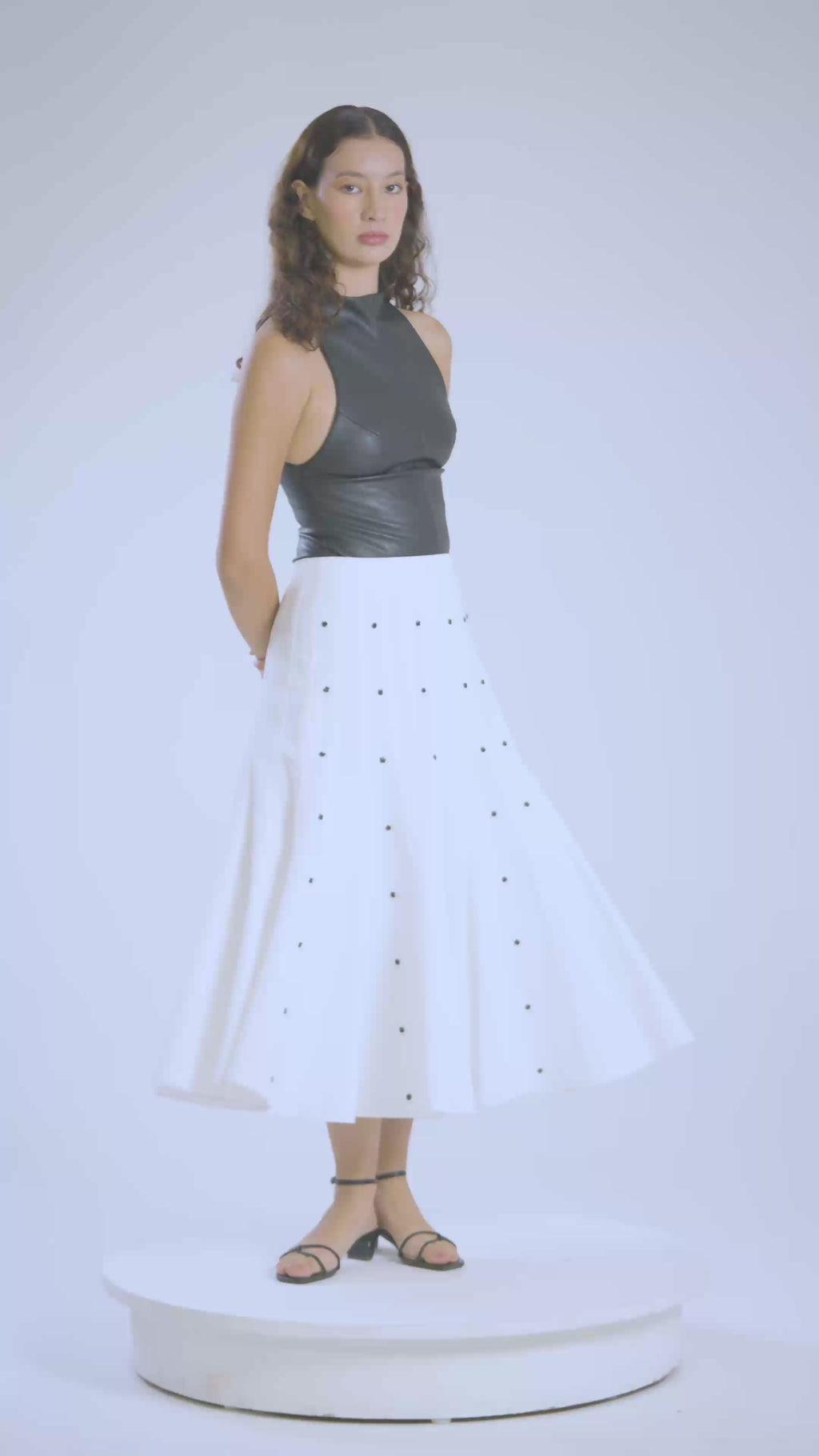 Daisy Parallel Lines Skirt