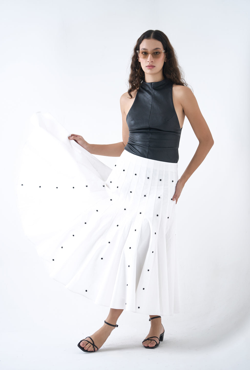Daisy Parallel Lines Skirt