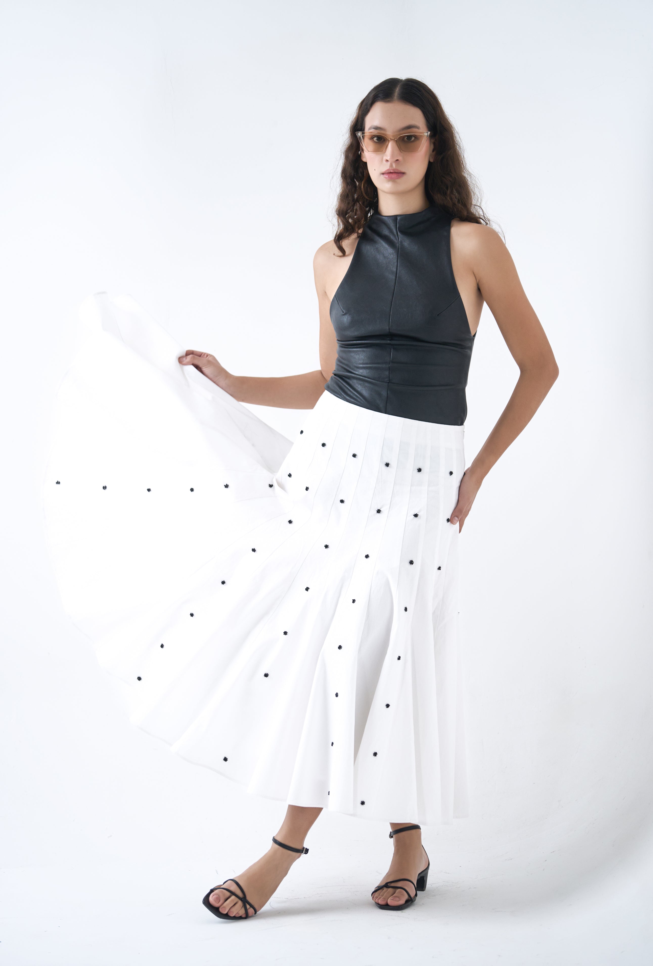 Daisy Parallel Lines Skirt