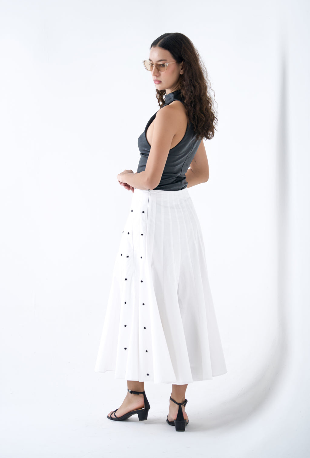 Daisy Parallel Lines Skirt